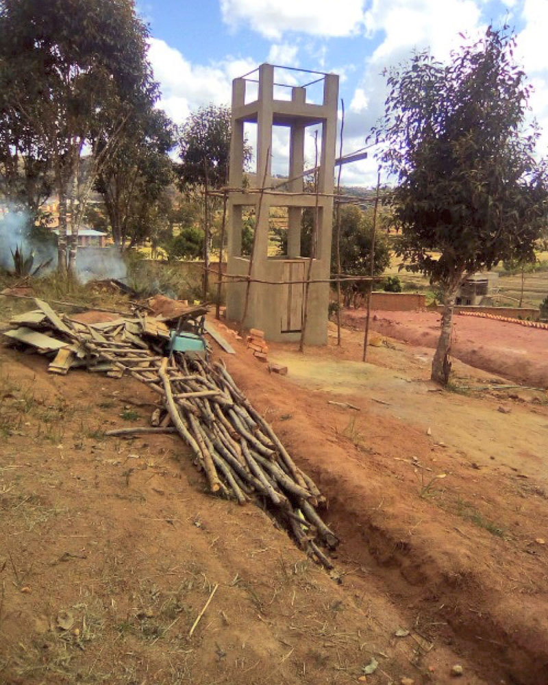 Château d’Eau, pendant la construction.